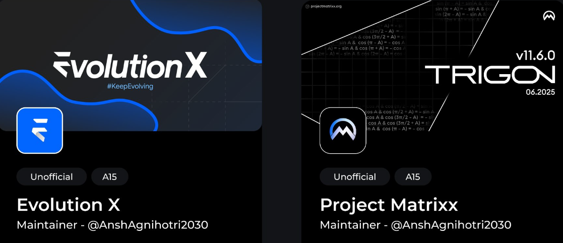 Custom ROM setup interface